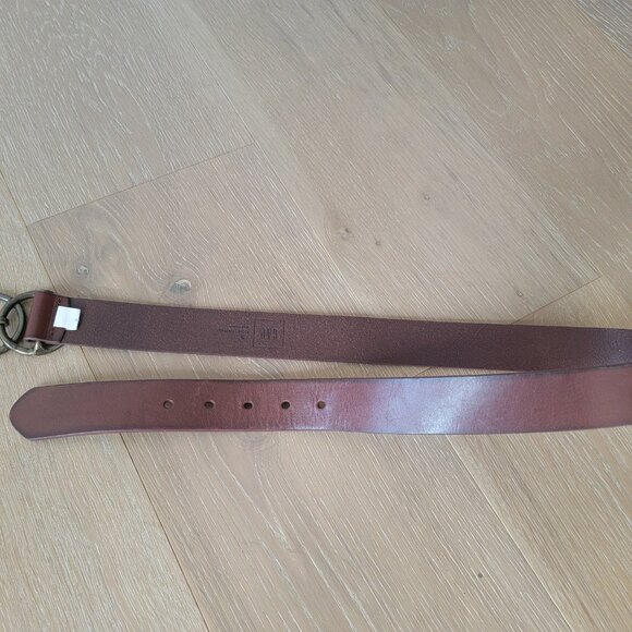 GAP Double Ring Leather Belt Brown Small - Picture 3 of 4